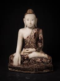 Special Antique Marble Mandalay Buddha Statue From Burma ...