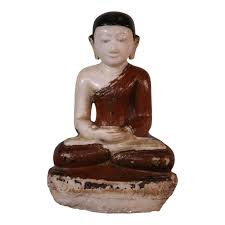 Alabaster Seated Disciple | Chairish