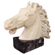 20th Century Marble Italian Head of Horse Sculpture, 1940 For Sale at 1stDibs | italian horse statue, italian horse sculpture, a santini horse sculpture
