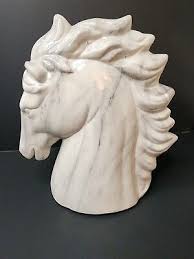 Urban Trends Ceramic Horse Head Sculpture With Streaks | eBay