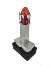 One Of A Kind Art Deco Machine Age Chrome / Wood Lighthouse Table Lamp Light | eBay Australia