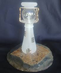 Galaxy Studios Auburn California 8.5" Hand Blown Glass Lighthouse Oil Lamp - Etsy Canada