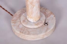 Czech Art Deco Table Lamp in Marble and Chrome, 1920s for ...