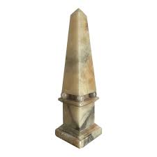 Mid 20th Century Alabaster Obelisk | Chairish