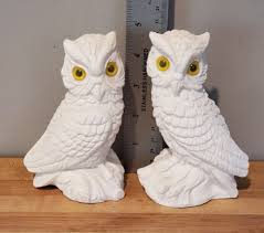 Set of 2 Vintage Alabaster Owl Figurines Made in Italy | eBay
