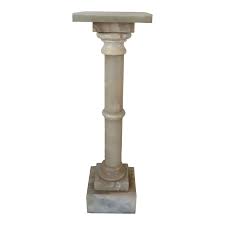 Italian Alabaster Pedestal | Chairish