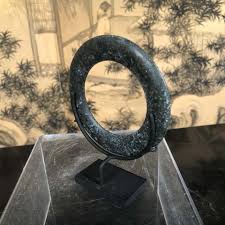 Important Ancient Chinese Round Jade Ring Bi Disc, 2000 BCE - Schneible Fine Arts LLC