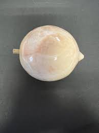 Vintage New Stone Onyx Glossy PEACH Orange, Yellow Green Handmade Carved Mexico | eBay