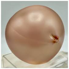 Orient & Flume Iridescent Art Glass - Venetian Peach Paperweight - . For Sale at Ruby Lane