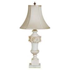Mid Century Hand Carved Italian Alabaster Table Lamp at 1stDibs