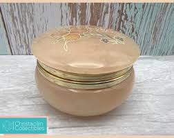 Vintage Box | Carved Rose Quartz Floral Jewelry Trinket Holder - Etsy