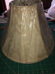 Vtg Stiffle Cream Brocade Lamp Shade - 7" x 11" x 17" New ...