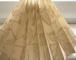 Vintage Plisse Lamp Shade: Creamy off White Botanical Print ...