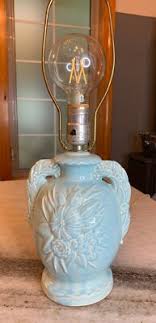 Antique, 1920s-30s, Art Deco Baby Blue Table/Desk Lamp ...