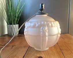 SUPERB ANTIQUE ART DECO FRENCH REGENCY ROSE FROSTED GLASS ...