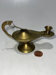 Aladin Genie Oil Lamp Vintage Aladdin Chirag Incense Burner ...