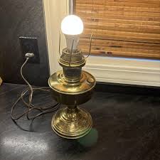 Antique Aladdin Model #12 Brass Kerosene Oil Lamp ...