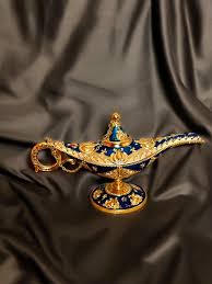 Aladdin Lamp Magic Genie Lamp Vintage Retro Colorful Wishing ...