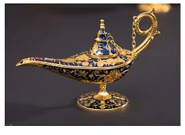 Hallow Metal Aladdin Lamp Statue - Perfect Home Decor