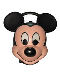 Vintage Disney Mickey Mouse Head Plastic Lunch Box by ...