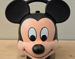 Vintage Mickey Mouse Head Lunch Box-blow Mold-aladdin ...