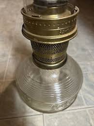 Vintage Aladdin #23 Tall Brass Squares Glass Oil Lamp Nashville Round Table Fuel | eBay