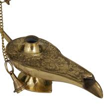 Antique Brass Aladdin Lamp In Gold Finish | Globedecor