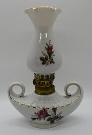 Aladdin Genie Style Moss Rose Miniature Porcelain Oil Lamp 2 ...