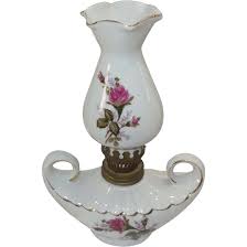 Vintage White Miniature Aladdin Oil Lamp Made in Japan. For ...