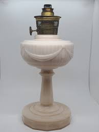 Antique Tall Aladdin Alacite 'Lincoln Drape' Marbled Pink ...