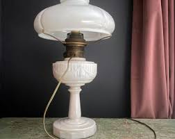 Vintage Lamp Pink Milk Glass 40s Aladdin Lincoln Drape Style ...