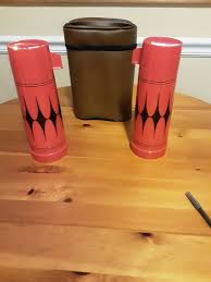 2 Vintage Aladdin Vanguard Thermos With Case - Excellent ...