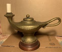 Antique Hammered Bronze Arts & Crafts Aladdin Lamp 10.5” by 8” | eBay
