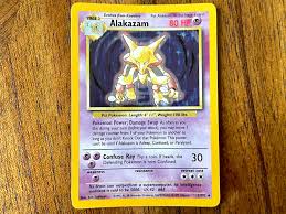 1999 Alakazam Unlimited Holo Base Set Pokemon, Alakazam Holo ...