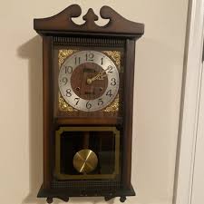 Vintage Centurion 35-Day Wall Clock Chimes W/Key ...