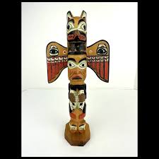 Native American Patrick Seale Totem Carving. For Sale at ...