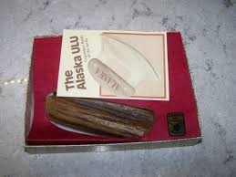Real Alaskan Alaska Eskimo ULU Knife With Antler Handle and ...