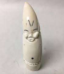 ESKIMO INUIT Vintage Billiken Alaskan Hand Carved Good Luck Charm Item | #1920407781