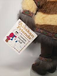 Vintage Alaskan Friends Porcelain Eskimo Doll Inuit Rabbit Fur with Stand 12" | eBay