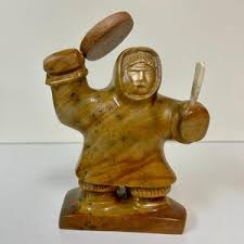 FISHERMAN, Soapstone Sculpture. Authentic Art ESQUIMO Canadian Sculpture, Drum Dancer, Inuit Sorcerer Soap Stone. Authentic Part. - Etsy Ireland