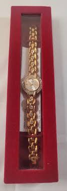 Elizabeth Taylor White Diamonds Quartz Watch Gold Tone ...