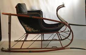 Metal Sleigh With Wood Runners