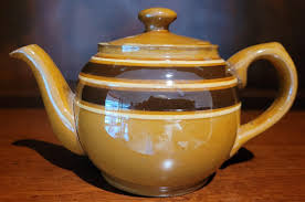 SADLER TEAPOT WITH LID BROWN/GOLD MADE IN STAFFORDSHIRE ...
