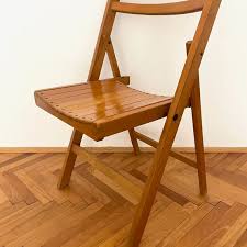 Vintage Mid Century Folding Wood Chair / Made in Yugoslavia ...