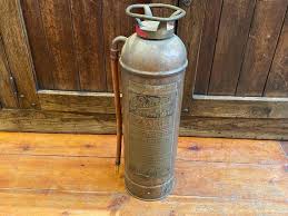 Authentic Vintage 1940's - 1950's Guardene Copper Fire Extinguisher Can With Brass Plaque, Original Orange Hose, Spray Nozzle, Screw-off Top - Etsy