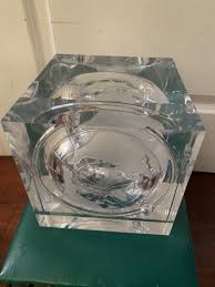 Acrylic Lucite Globe In Cube - Ice Bucket By Z Gallery | eBay