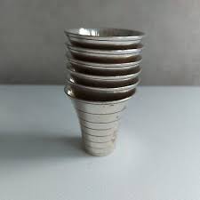 Shot Glasses Soviet vintage silver plated 6 pieces, For ...