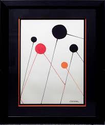 Alexander Calder "Balloons"Lithograph on paper Black framed ...