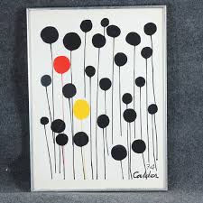 Alexander Calder 1974 Framed Poster, "balloons"