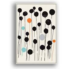 IDEA4WALL Framed Canvas Art Abstract Illustration Picture ...